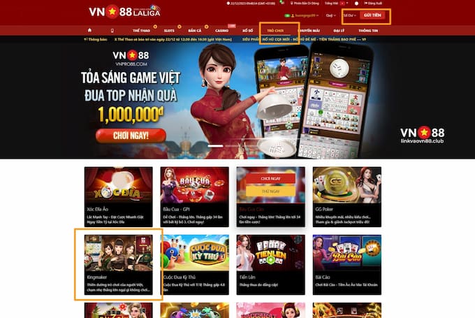 Kingmaker VN88: Thế Giới Game Việt Hấp Dẫn - Tỷ Lệ Trả Thưởng Cao 7 Cách tham gia sân chơi Kingmaker tại VN88