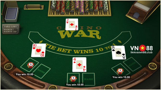 Khám Phá Cách Chơi Casino War Hiệu Quả Và Thắng Lớn 6 Hướng dẫn chơi Casino War tại VN88