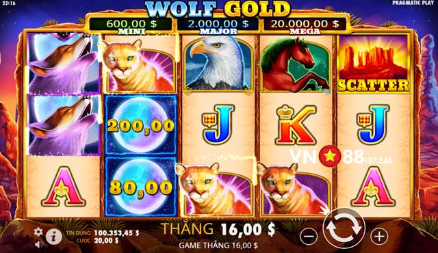 Wolf Gold: Chia Sẻ Mẹo Chơi Slot - Quay Là Thắng Tại VN88 7 Những biểu tượng nổi bật của Wolf Gold
