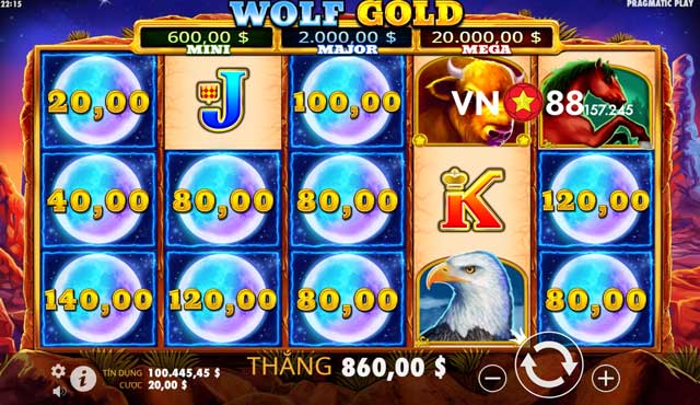 Wolf Gold: Chia Sẻ Mẹo Chơi Slot - Quay Là Thắng Tại VN88 8 Thưởng tính năng quay lại tiền