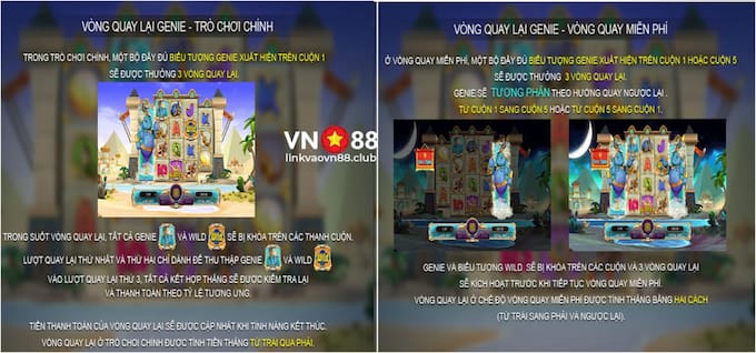 Genie’s Luck Slot - Hướng Dẫn Cách Chơi Thần Đèn May Mắn Tại VN88 9 Tính năng đặc biệt trong game