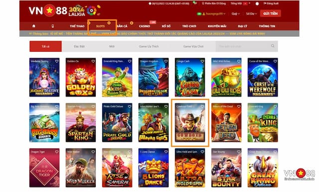 Chia Sẻ Cách Chơi Cowboys Gold Slot VN88 Thắng Lớn Cho Tân Thủ 7 Các bước tham gia Cowboys Gold Slot tại VN88