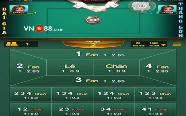 Chia Sẻ Kinh Nghiệm Chơi Classic Fantan - Tựa Game 3D Siêu Hấp Dẫn Tại VN88 7 Các cửa cược và tỷ lệ trả thưởng