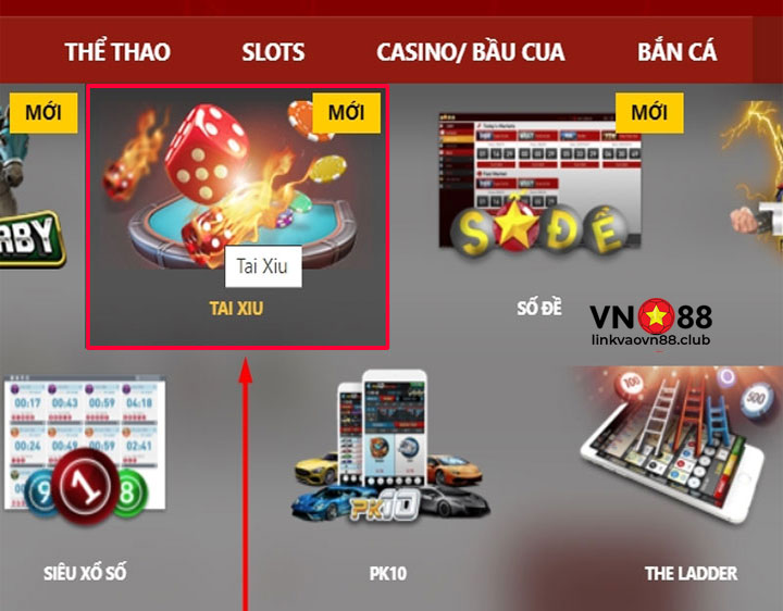 Cẩm Nang Chơi Game Tài Xỉu Đổi Thưởng Từ A Đến Z Tại Nhà Cái VN88 7 Nhấn chọn tài xỉu trong mục xổ số vn88
