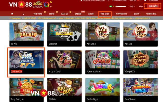 Cash Rocket VN88 - Chia Sẻ Cách Chơi Và Bí Quyết Thắng Chắc 99% 8 Các bước tham gia Cash Rocket VN88