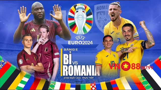 Bỉ vs Romania (2h, 23/6) Bảng E - Euro 2024
